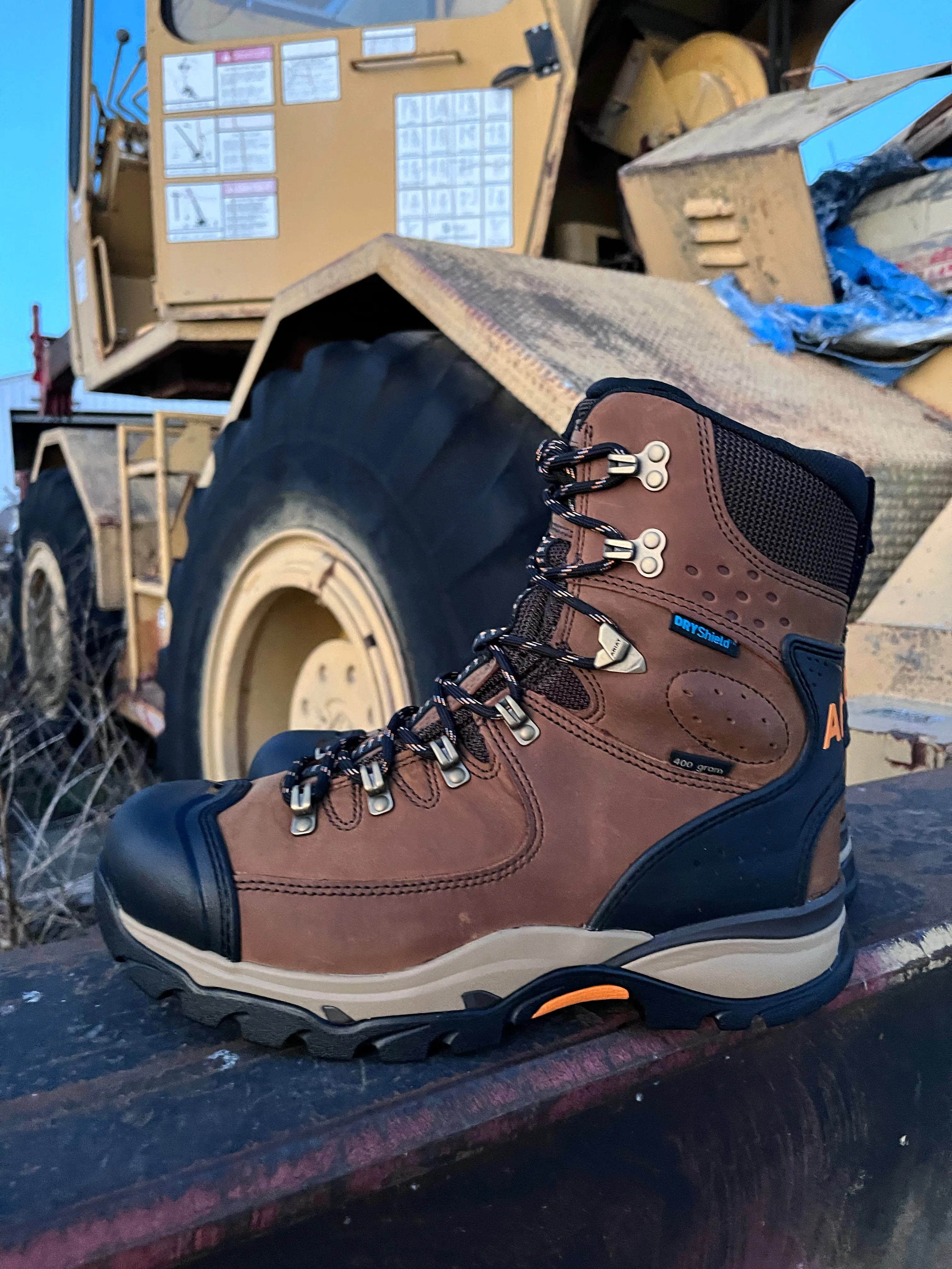 Ariat Men's Endeavor Dusted Brown 8" Waterproof Insulated Work Boot 10053775