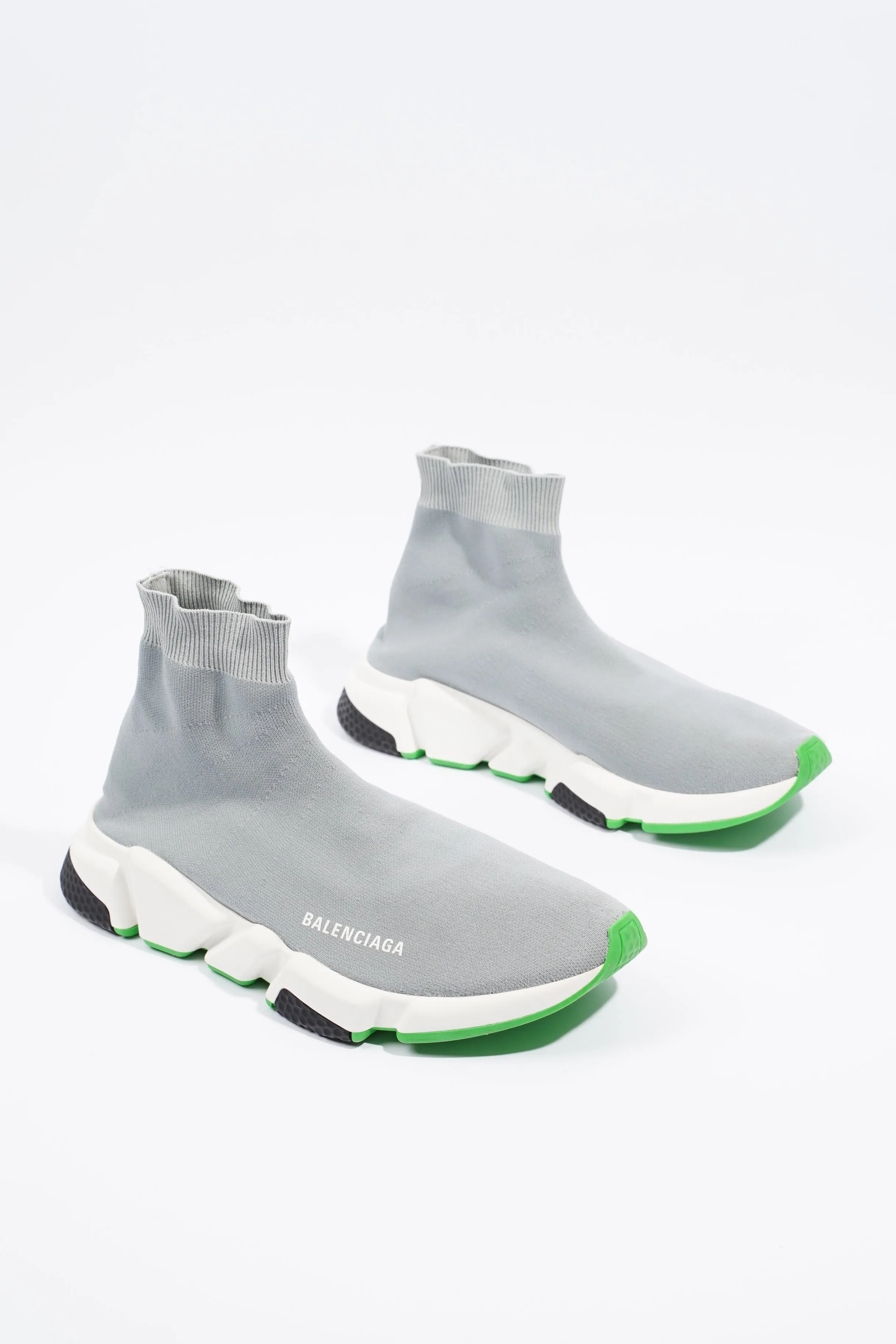 Balenciaga Mens Speed Grey / White / Green EU 43 / UK 9