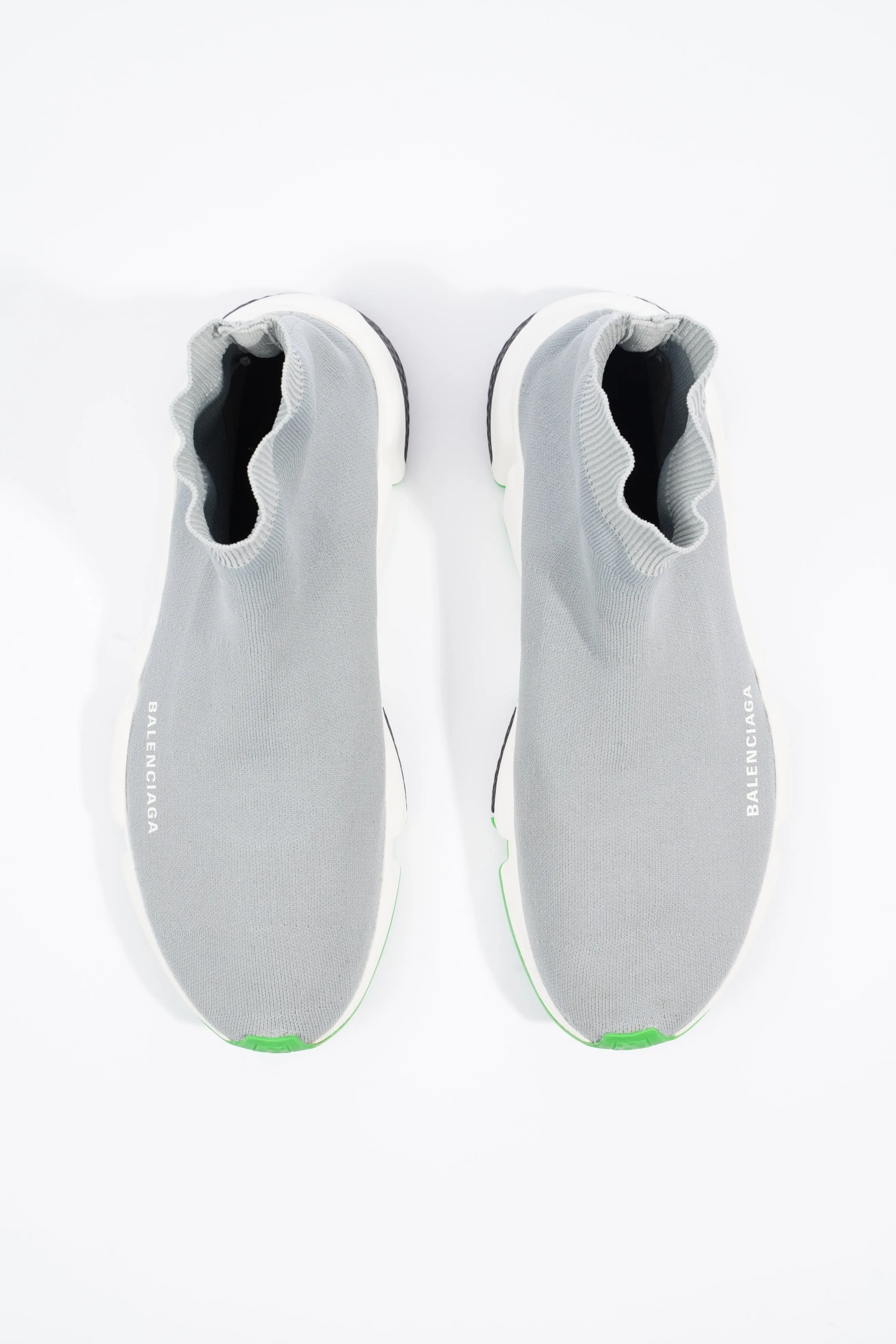 Balenciaga Mens Speed Grey / White / Green EU 43 / UK 9