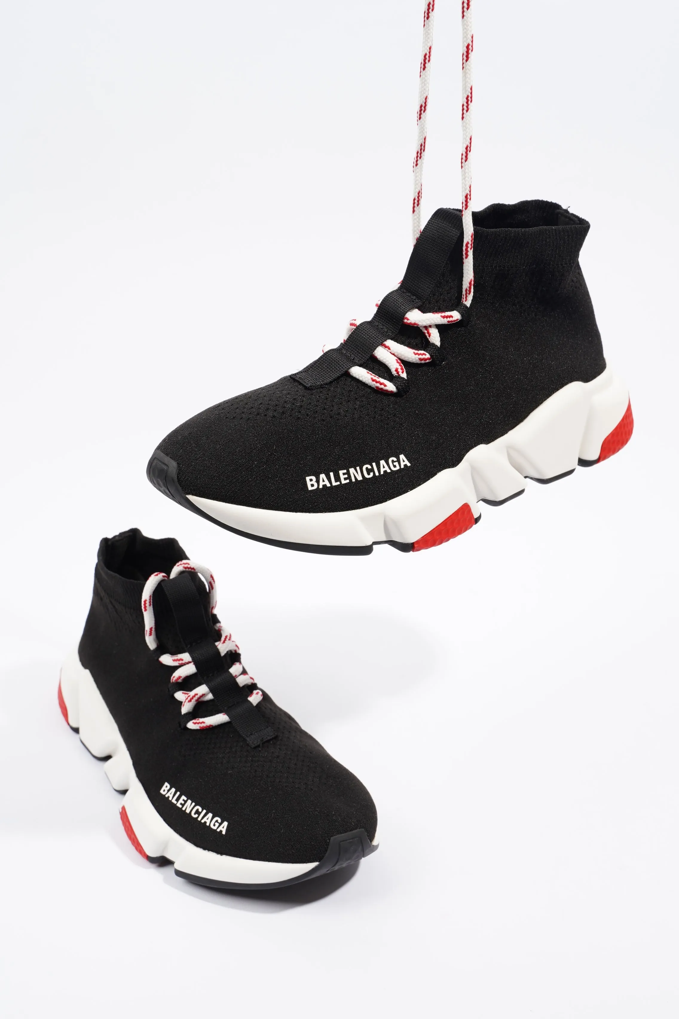 Balenciaga Speed Lace Up Black / White / Red EU 37 / UK 4