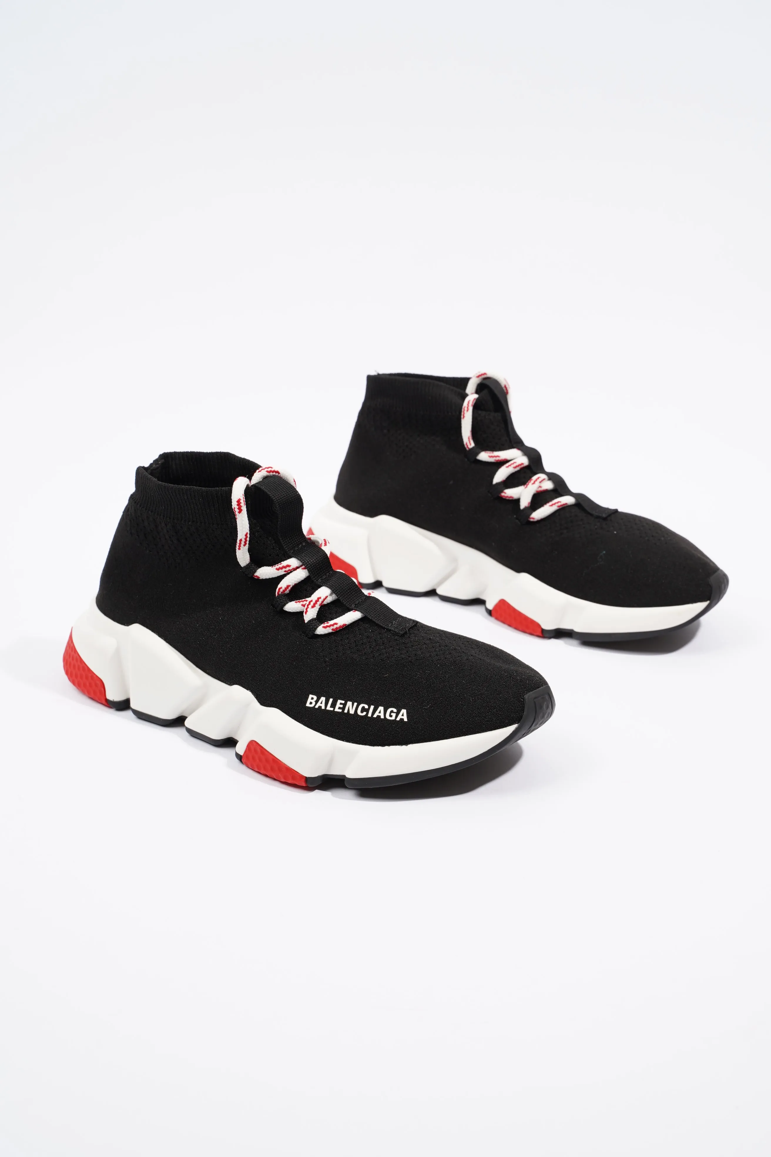 Balenciaga Speed Lace Up Black / White / Red EU 37 / UK 4
