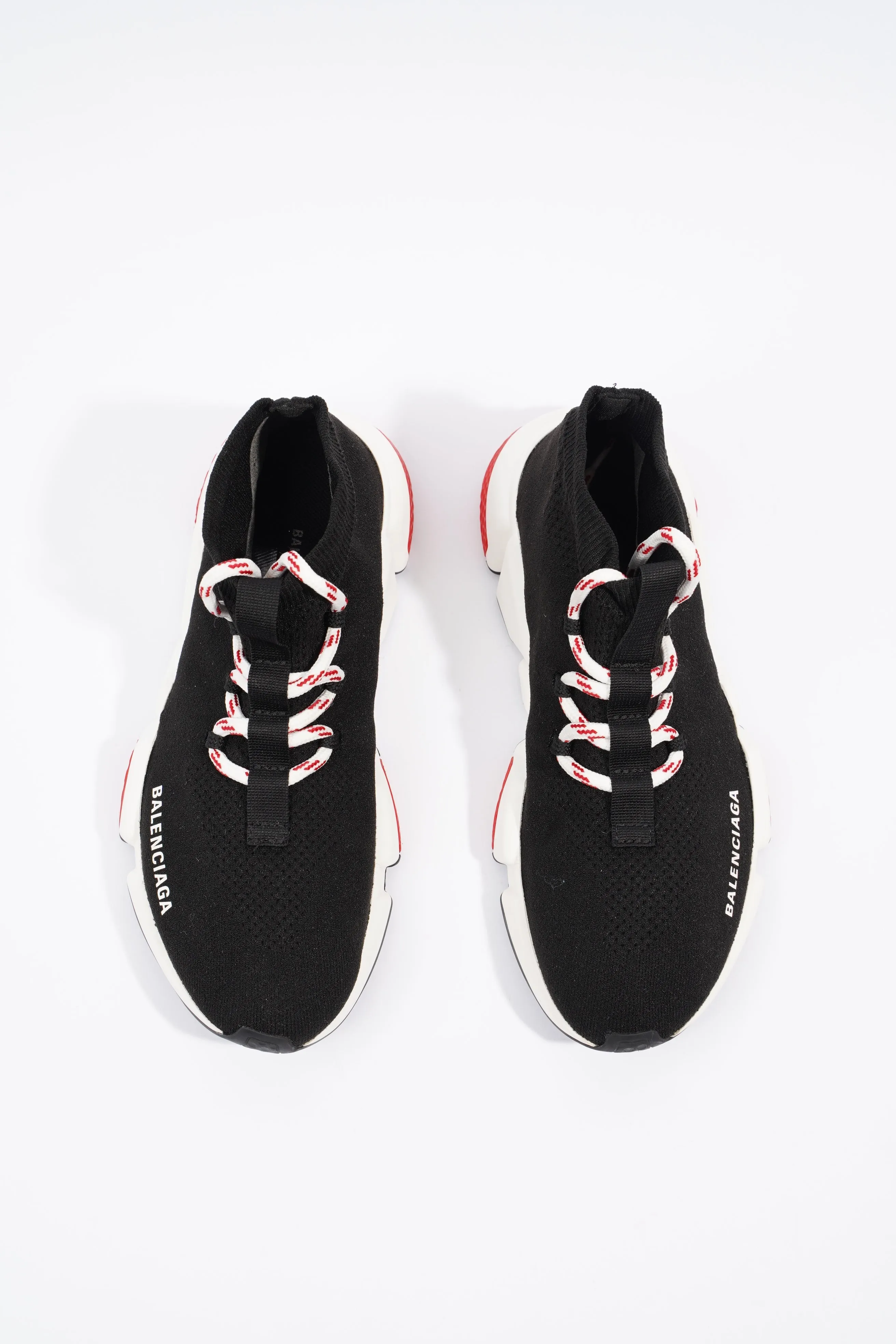 Balenciaga Speed Lace Up Black / White / Red EU 37 / UK 4