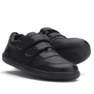 Bobux Kid  Black School Leather Shoe Leap Trainer WATERPROOF