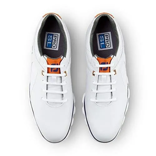 FootJoy Men's Pro/SL-Previous Season Style Golf Shoes White 11.5 W Navy/Orange, US