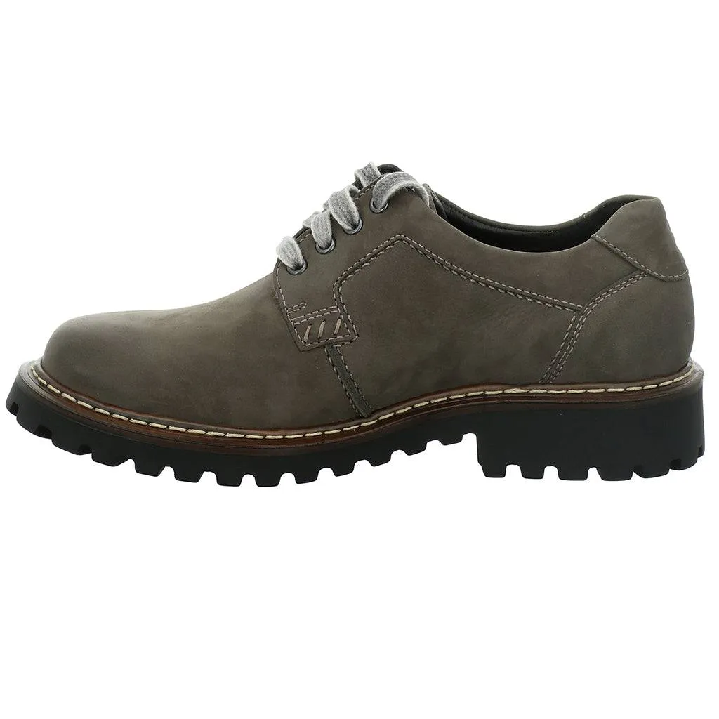 Josef Seibel Chance 08 Mens Vulcano Grey Leather Waterproof Arch Support Lace Up Shoes