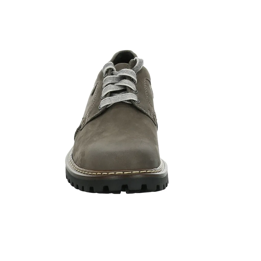 Josef Seibel Chance 08 Mens Vulcano Grey Leather Waterproof Arch Support Lace Up Shoes