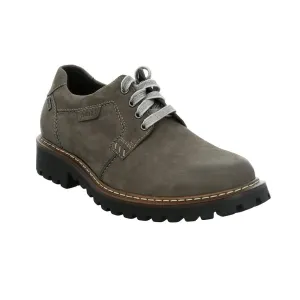 Josef Seibel Chance 08 Mens Vulcano Grey Leather Waterproof Arch Support Lace Up Shoes