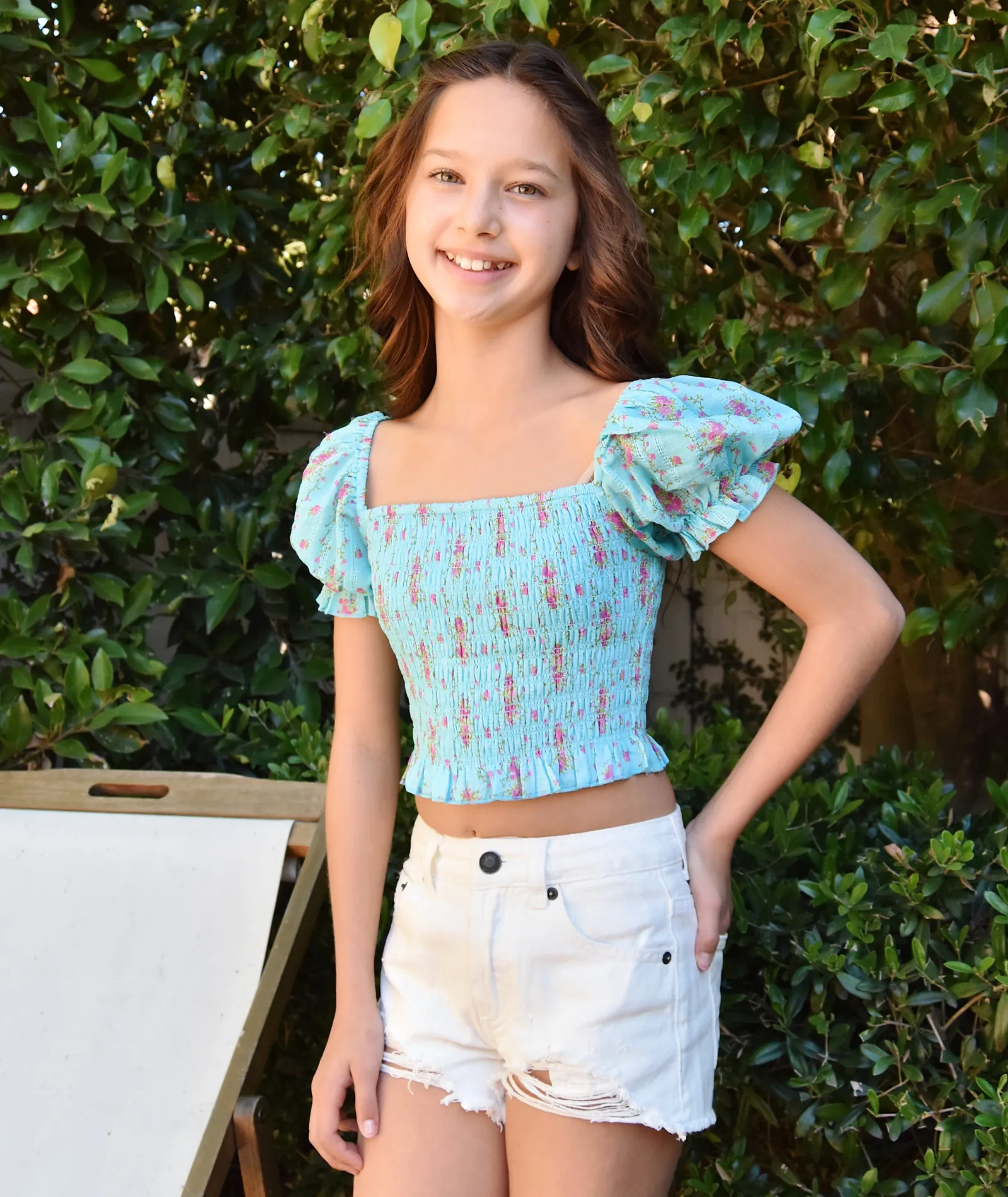 Katie J NYC Girls Malibu White Jean Shorts