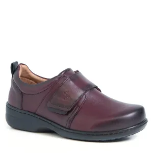 Portofino Women's Velcro Stretch Loafers- Burgundy