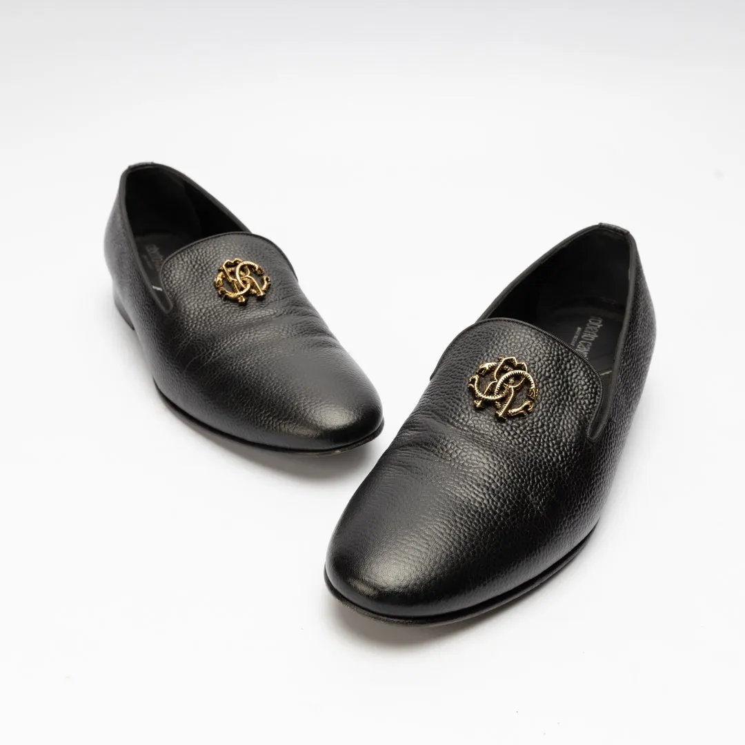 Roberto Cavalli Leather Loafers with Buckle