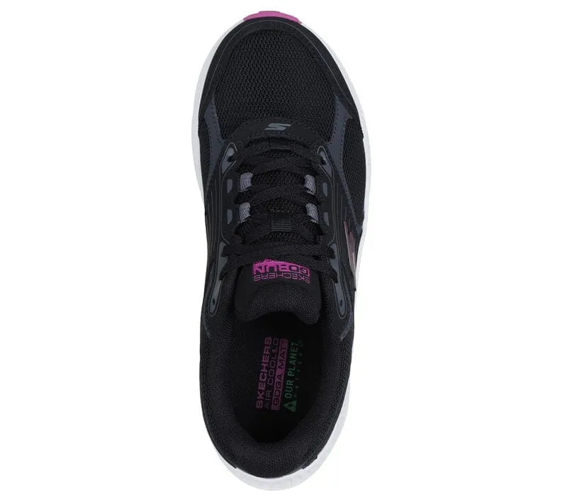 Skechers Women's Go Run 2.0 Sneakers- Black/ Fuchsia